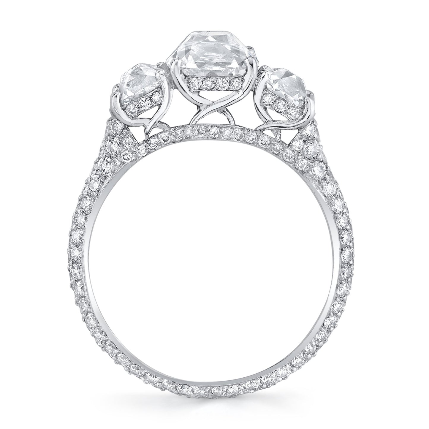 NEIL LANE CUSHION BRILLIANT-CUT DIAMOND, PLATINUM RING