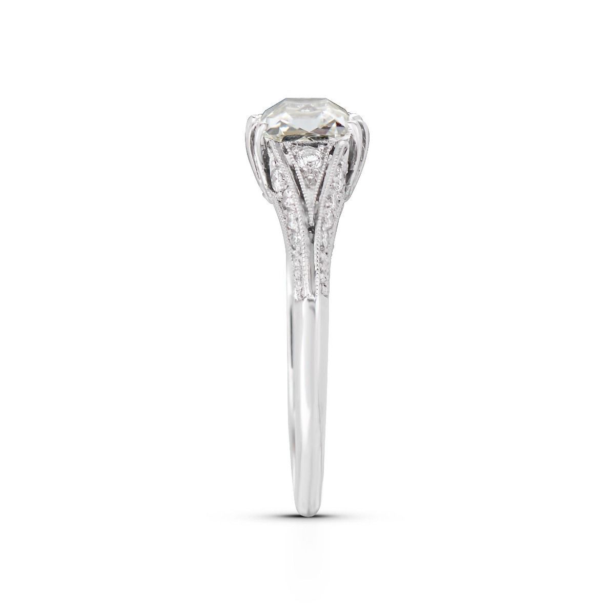 NEIL LANE CUSHION DIAMOND, PLATINUM ENGAGEMENT RING