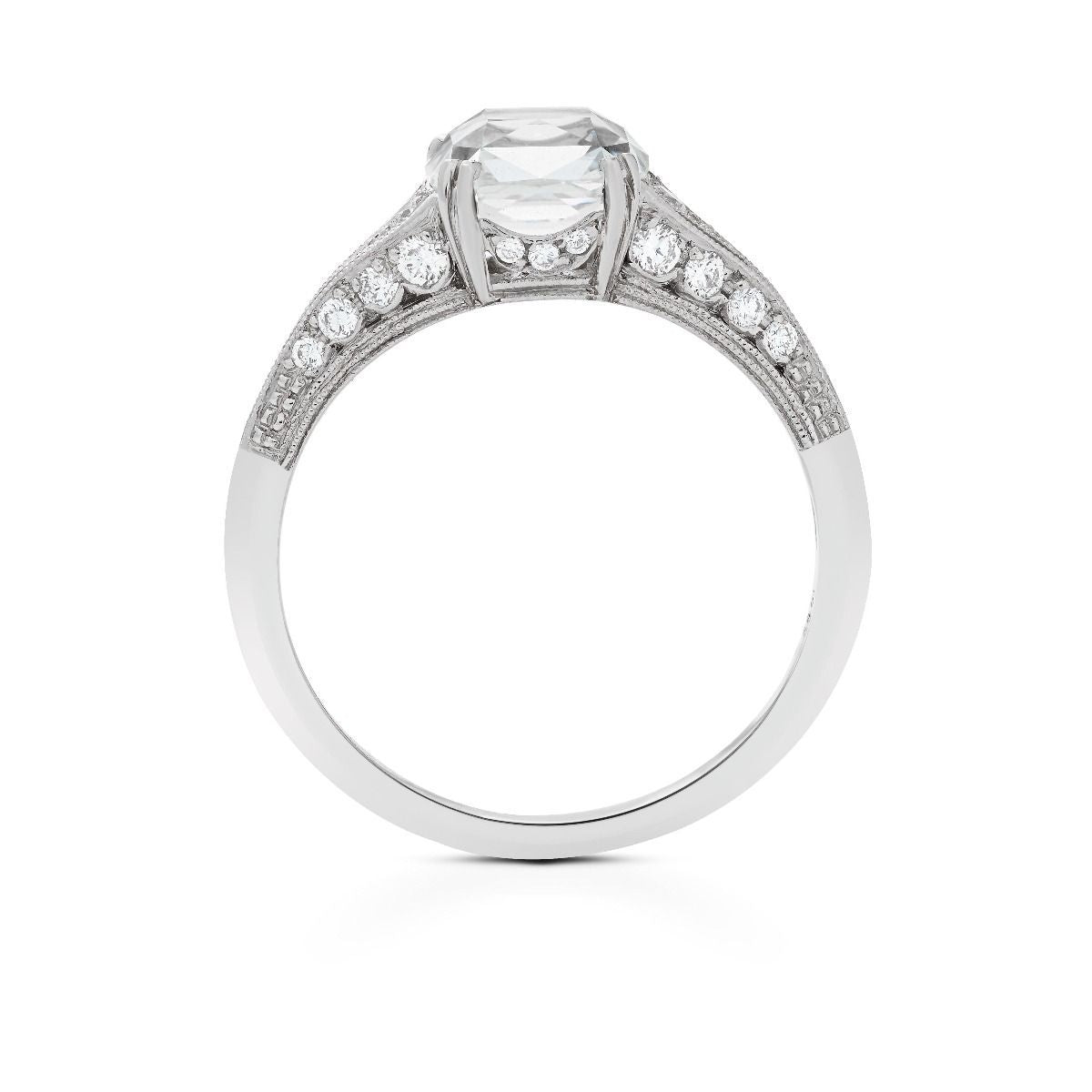 NEIL LANE CUSHION DIAMOND, PLATINUM ENGAGEMENT RING