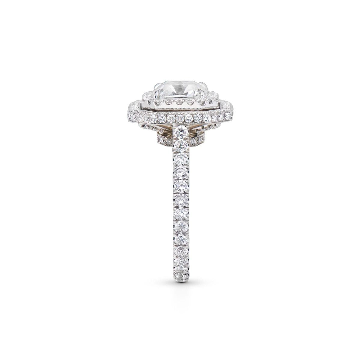 NEIL LANE SQUARE RADIANT DIAMOND, PLATINUM ENGAGEMENT RING