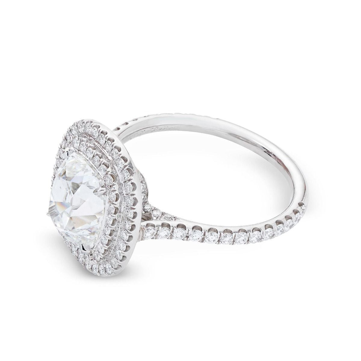 NEIL LANE CUSHION-CUT DIAMOND, PLATINUM ENGAGEMENT RING