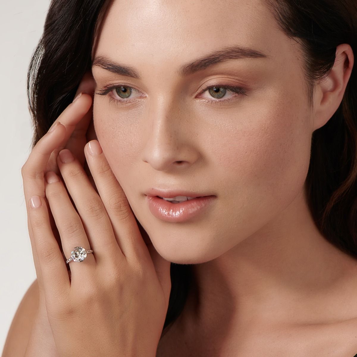 ART DECO OLD EUROPEAN-CUT DIAMOND, PLATINUM RING
