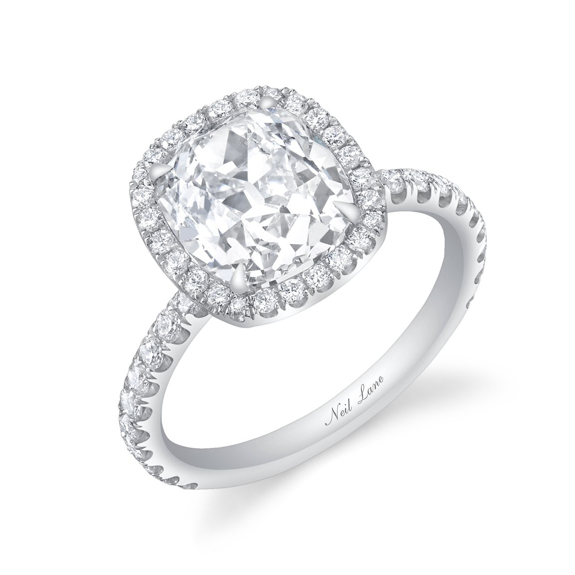 NEIL LANE OLD MINE BRILLIANT DIAMOND AND PLATINUM ENGAGEMENT RING