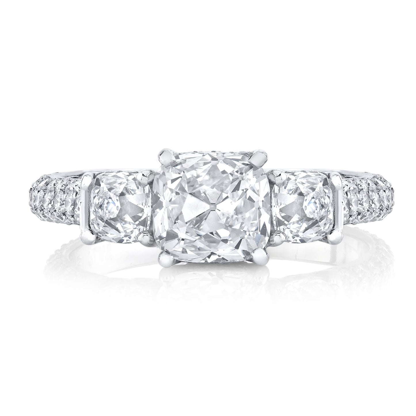 NEIL LANE CUSHION BRILLIANT-CUT DIAMOND, PLATINUM RING