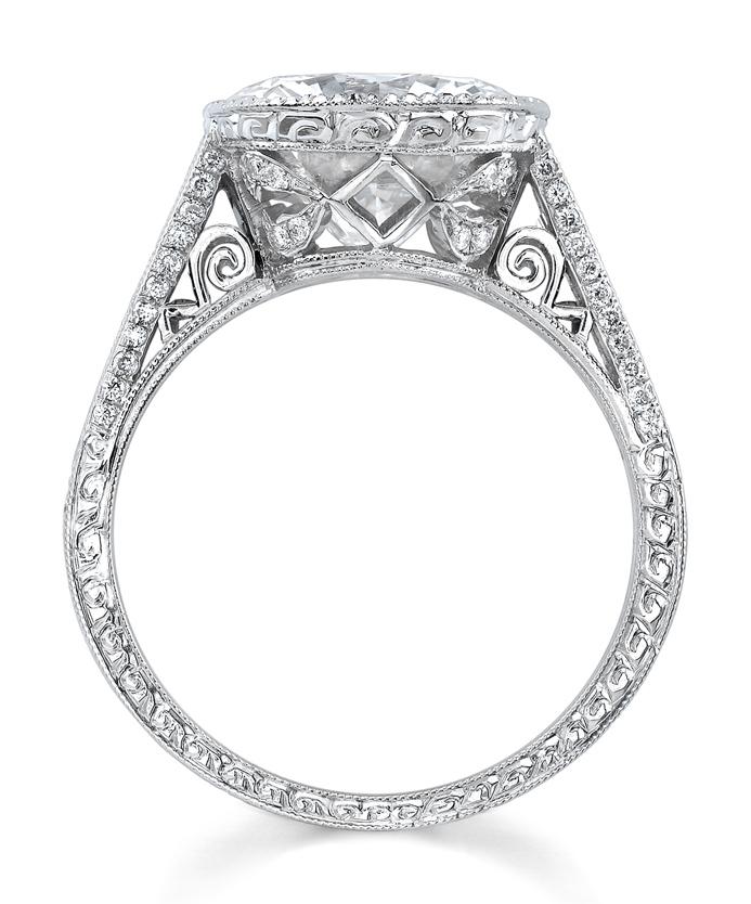 NEIL LANE ROUND BRILLIANT-CUT DIAMOND, PLATINUM RING