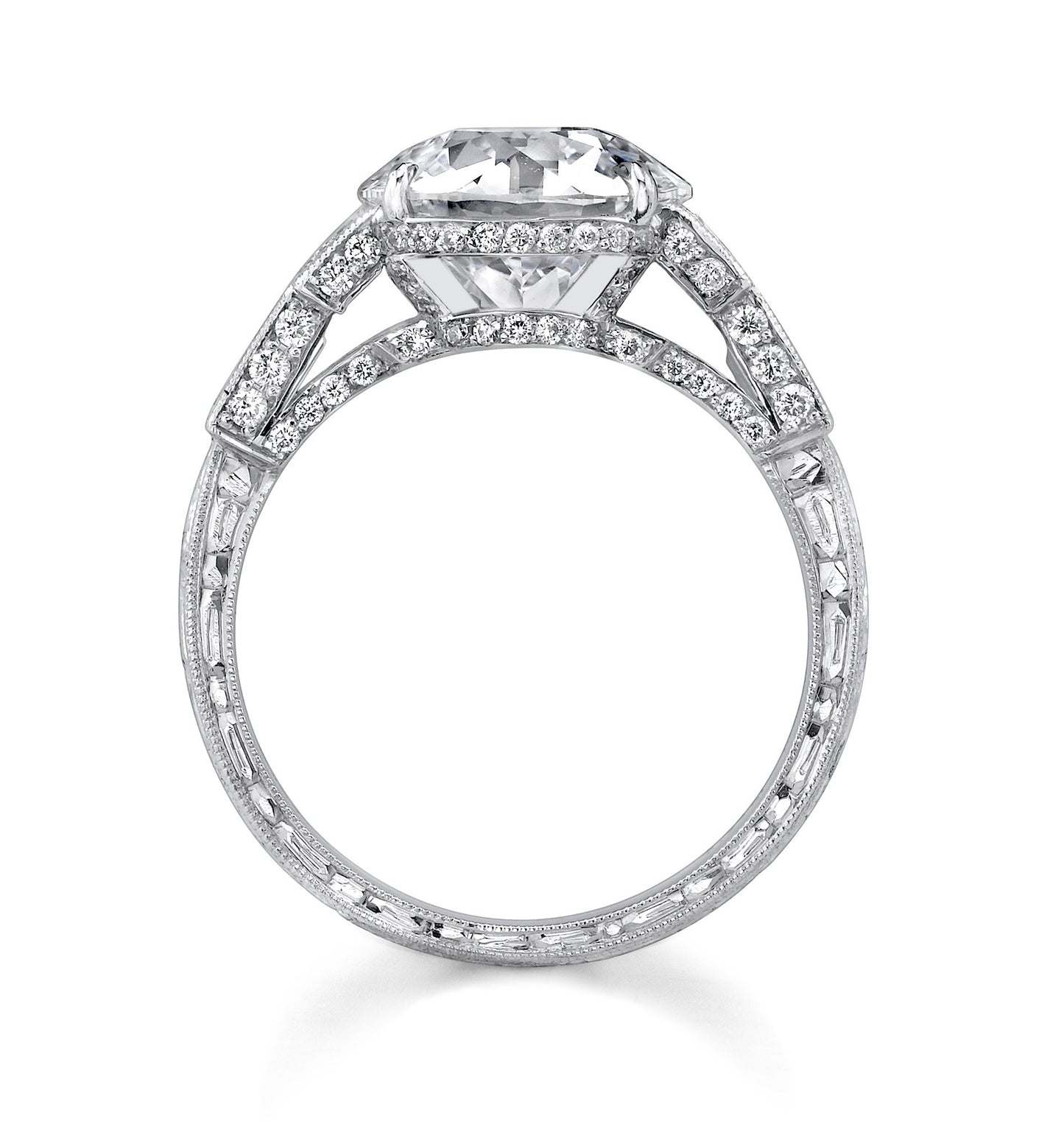 NEIL LANE OLD EUROPEAN-CUT DIAMOND, PLATINUM RING