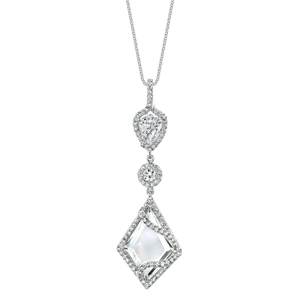 DIAMOND, PLATINUM PENDANT NECKLACE