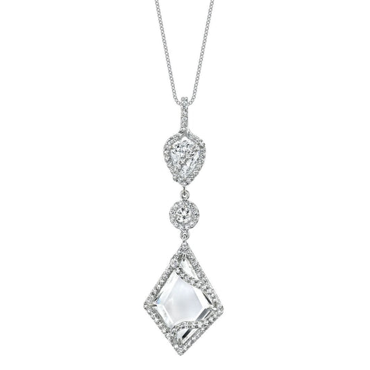 DIAMOND, PLATINUM PENDANT NECKLACE