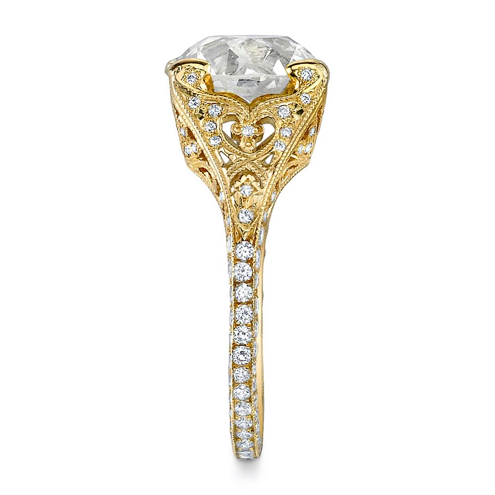 NEIL LANE OLD EUROPEAN BRILLIANT-CUT DIAMOND, 18K YELLOW GOLD RING