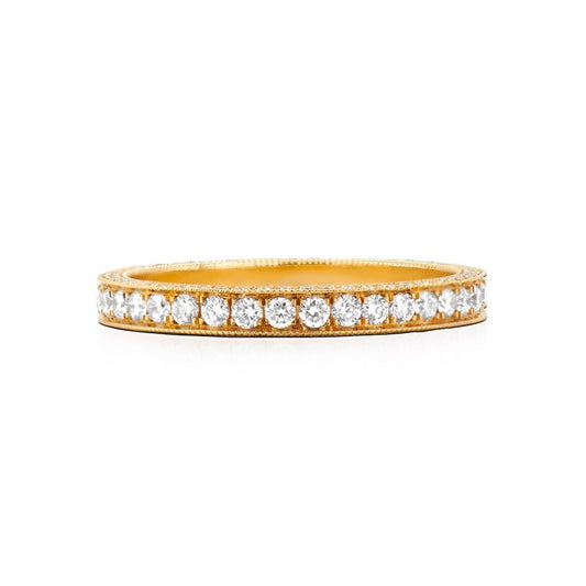 ROUND DIAMOND, 18K YELLOW GOLD ETERNITY BAND