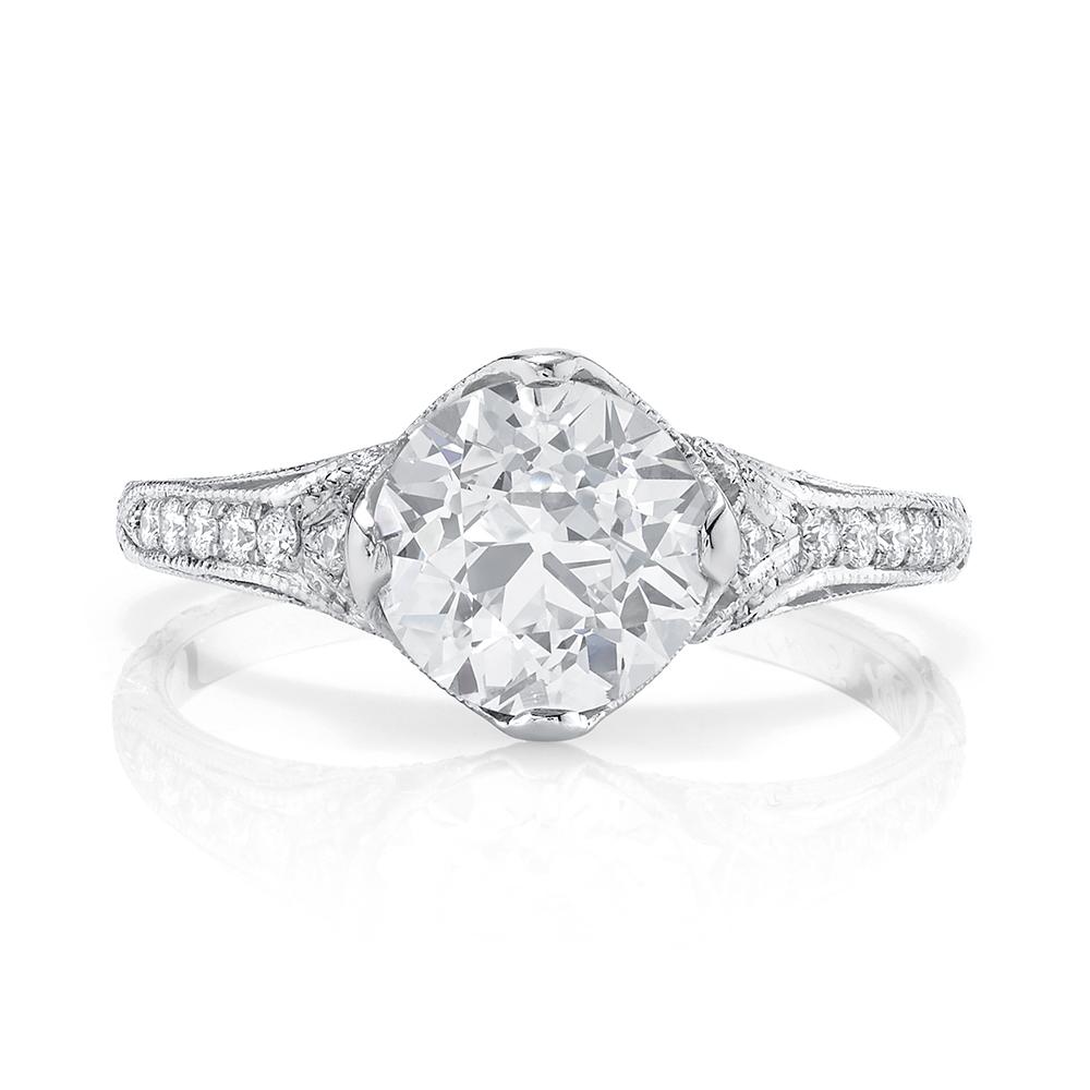 NEIL LANE OLD EUROPEAN DIAMOND, PLATINUM RING