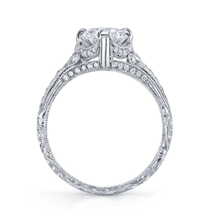 NEIL LANE OVAL-SHAPED DIAMOND, PLATINUM RING