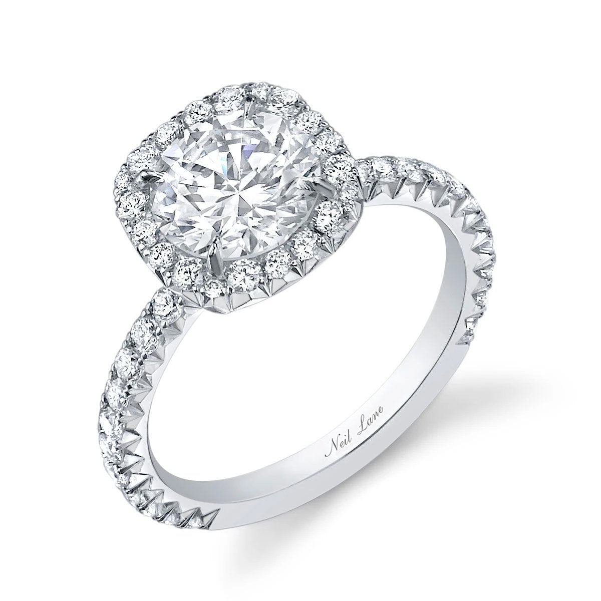 NEIL LANE ROUND DIAMOND, PLATINUM ENGAGEMENT RING