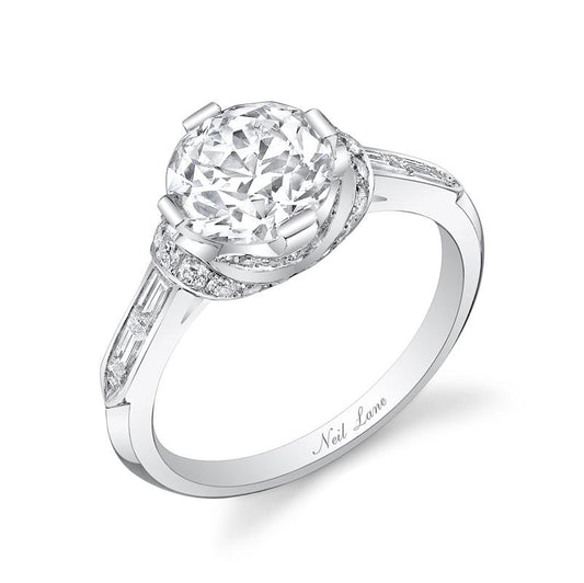 NEIL LANE OLD EUROPEAN-CUT DIAMOND, PLATINUM RING