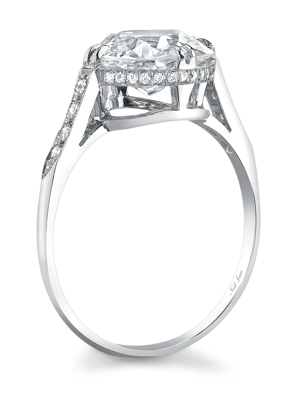 NEIL LANE ROUND BRILLIANT-CUT DIAMOND, PLATINUM RING