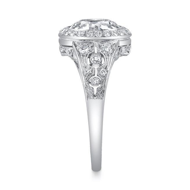 NEIL LANE OLD EUROPEAN CUT DIAMOND, PLATINUM RING