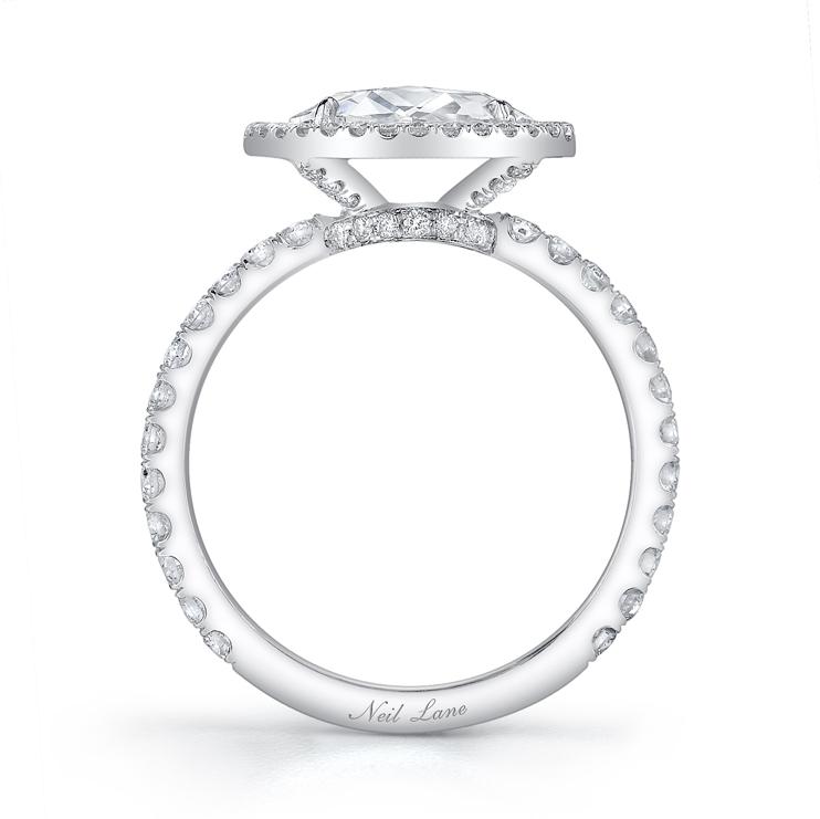 NEIL LANE ROSE-CUT DIAMOND, PLATINUM RING