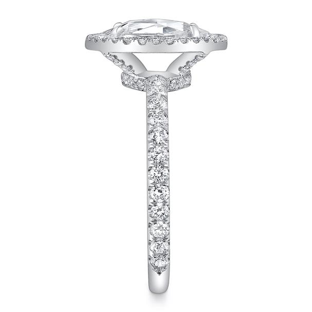 NEIL LANE ROSE-CUT DIAMOND, PLATINUM RING