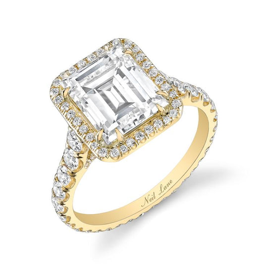 NEIL LANE EMERALD-CUT DIAMOND, 18K YELLOW GOLD RING