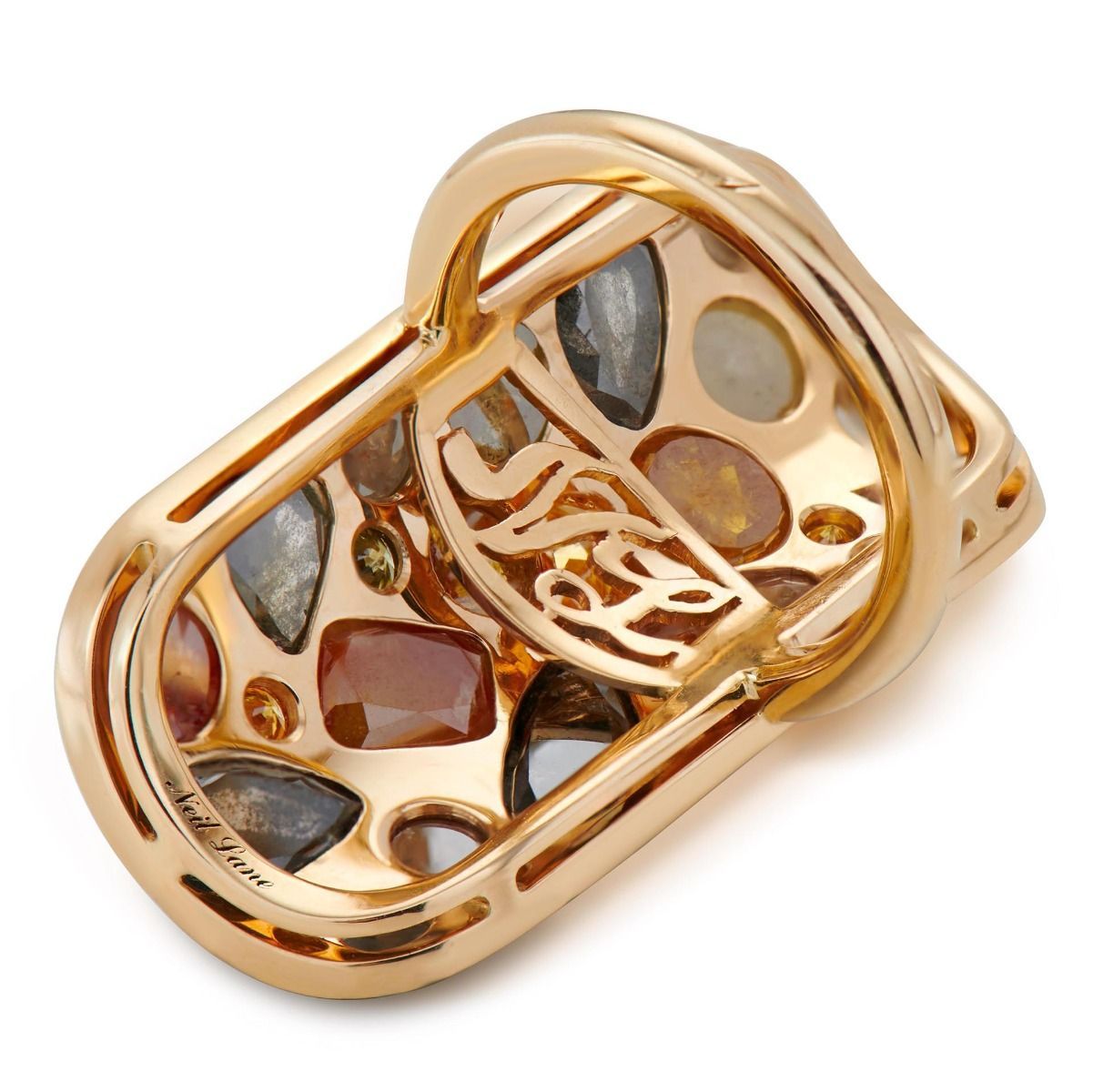 MOSAIC DIAMOND, 18K YELLOW GOLD RING