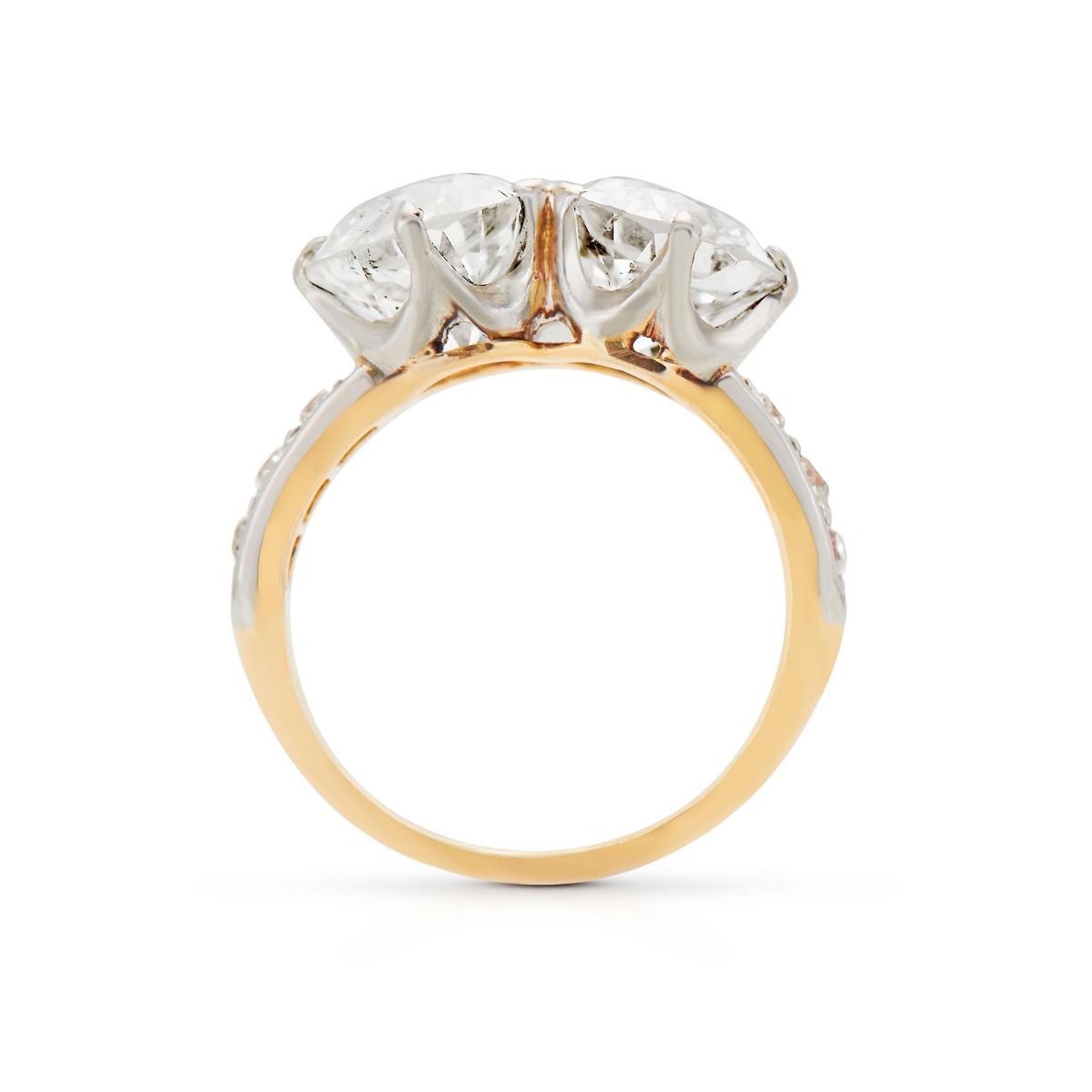 EDWARDIAN ERA, DIAMOND, PLATINUM-TOPPED GOLD RING