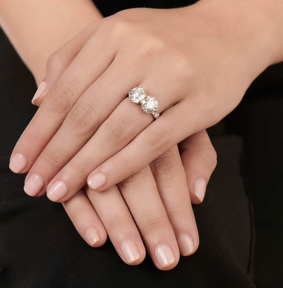 EDWARDIAN ERA, DIAMOND, PLATINUM-TOPPED GOLD RING