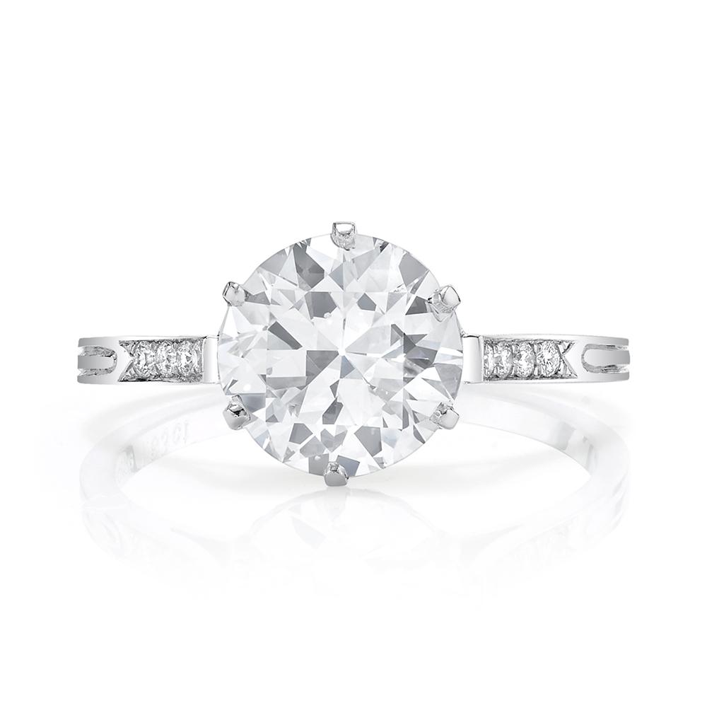 NEIL LANE OLD EUROPEAN CUT DIAMOND, PLATINUM RING