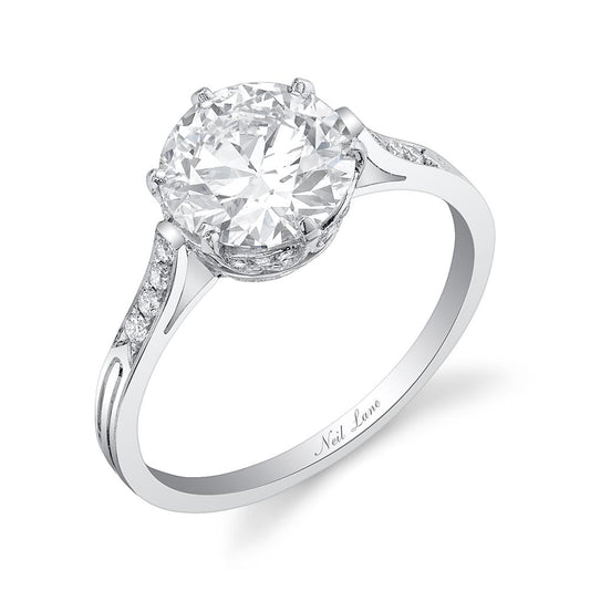 NEIL LANE OLD EUROPEAN CUT DIAMOND, PLATINUM RING