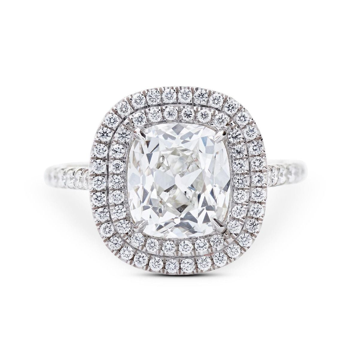 NEIL LANE CUSHION-CUT DIAMOND, PLATINUM ENGAGEMENT RING