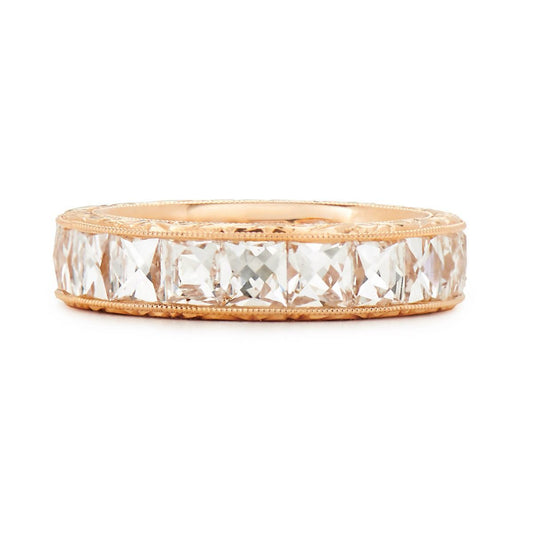 FRENCH CUT DIAMOND ETERNITY BAND, ROSE GOLD