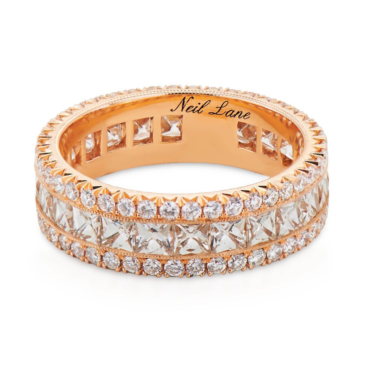 FRENCH CUT DIAMOND ETERNITY BAND, ROSE GOLD