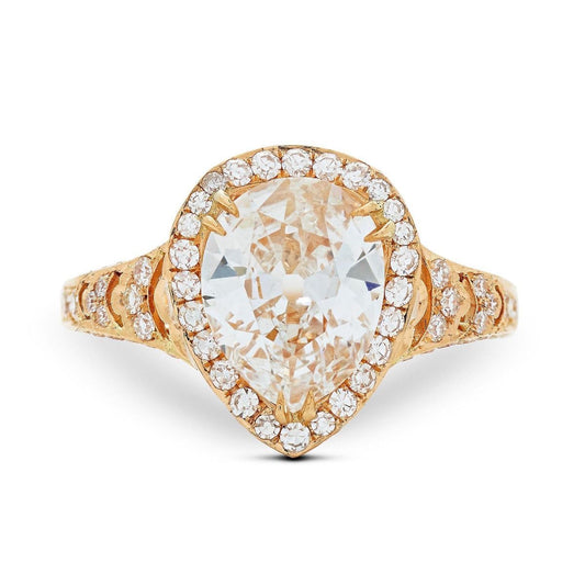 NEIL LANE PEAR SHAPED DIAMOND ENGAGEMENT RING