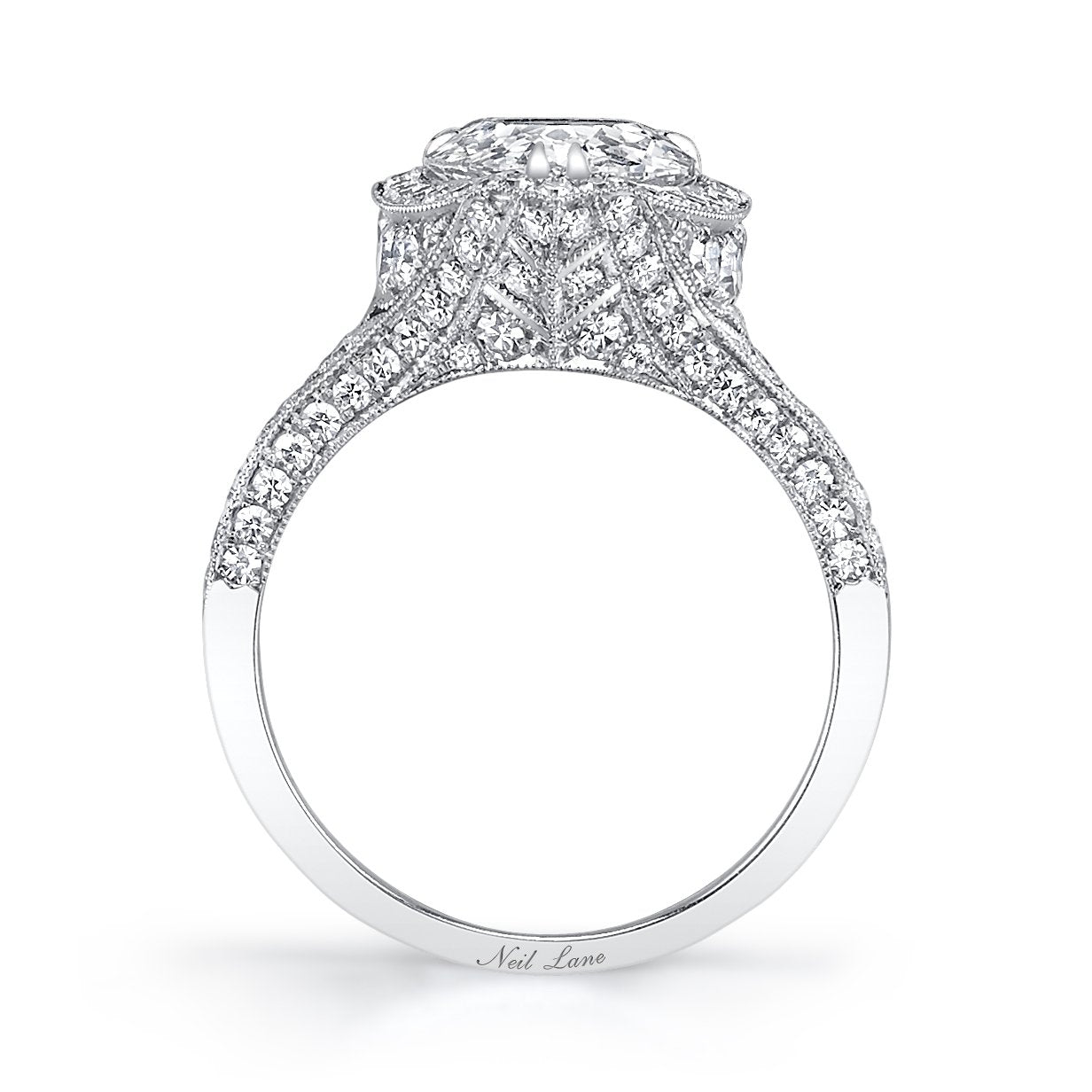 NEIL LANE PEAR BRILLIANT-CUT DIAMOND, PLATINUM RING