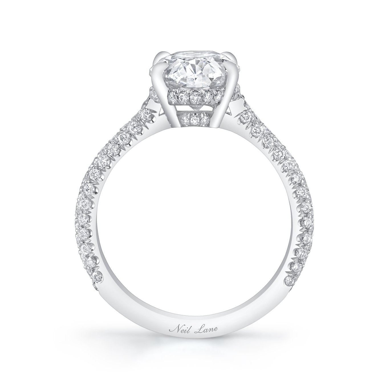 NEIL LANE OVAL-SHAPED  DIAMOND, PLATINUM RING