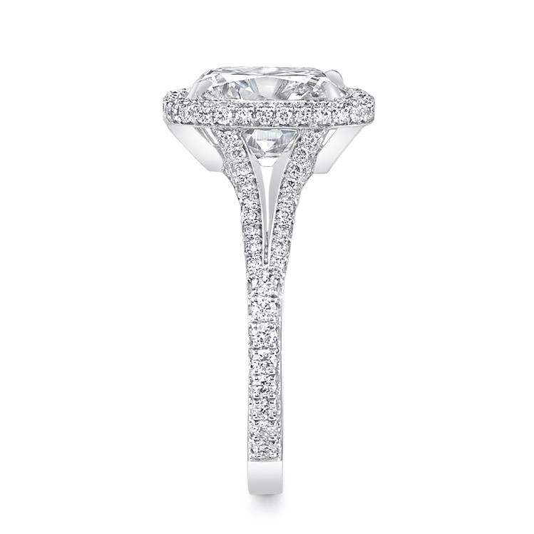 NEIL LANE CUSHION-SHAPED DIAMOND, PLATINUM RING