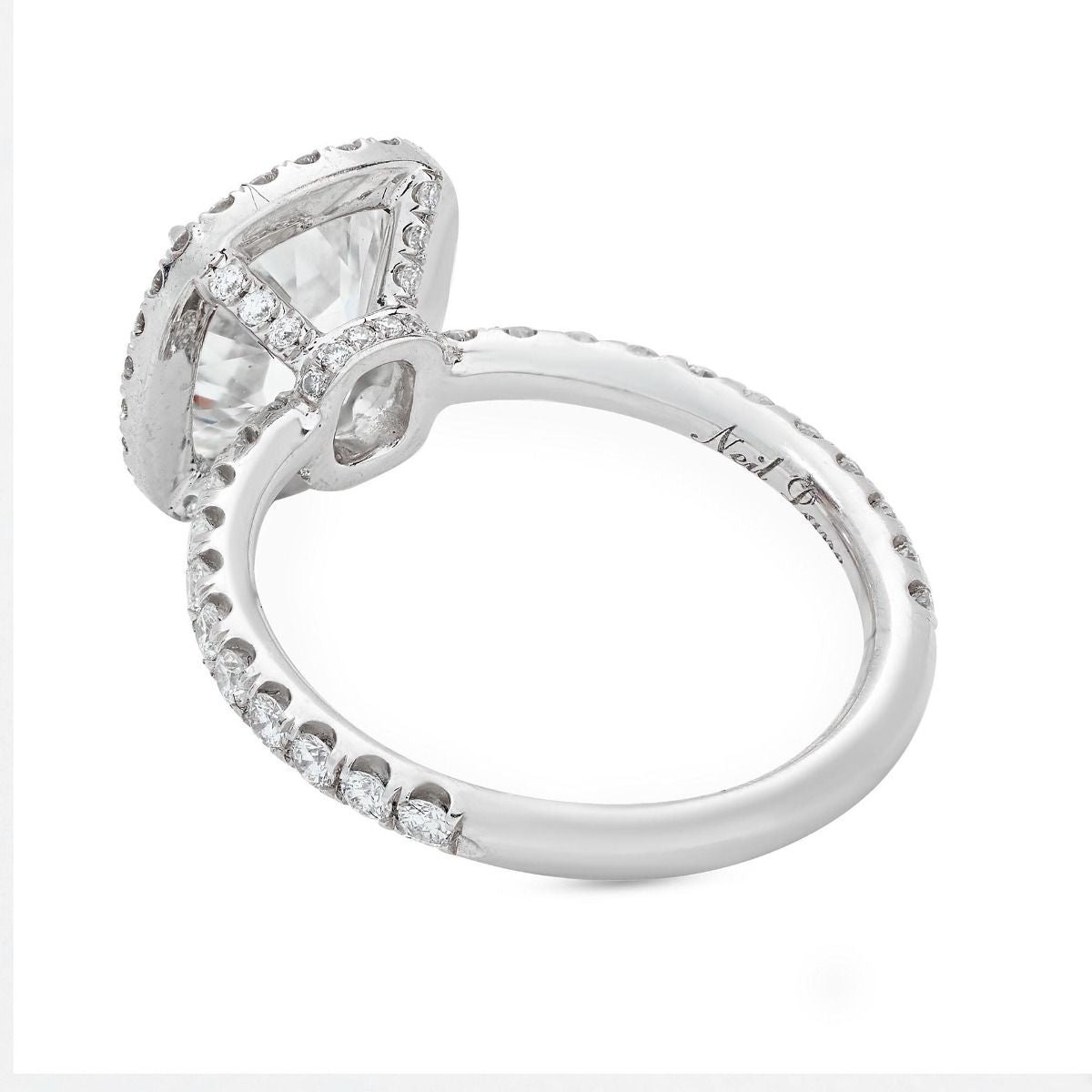 NEIL LANE OLD MINE BRILLIANT DIAMOND AND PLATINUM ENGAGEMENT RING