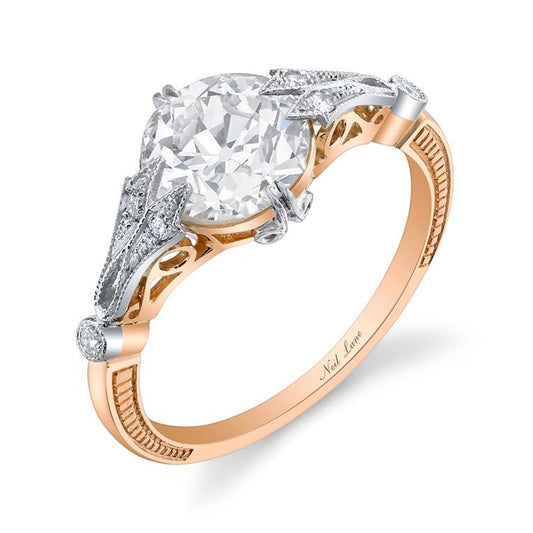 NEIL LANE OLD EUROPEAN-CUT DIAMOND, 18K YELLOW GOLD, PLATINUM RING