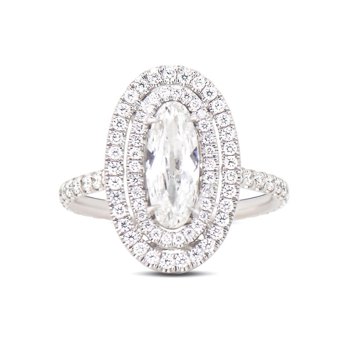 NEIL LANE DIAMOND PLATINUM ENGAGEMENT RING