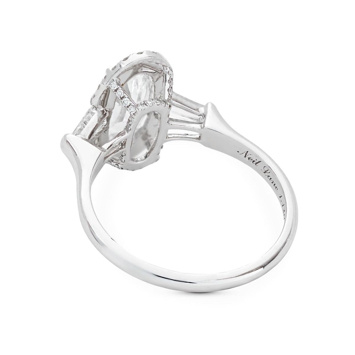 NEIL LANE MOVAL SHAPED DIAMOND, PLATINUM ENGAGEMENT RING