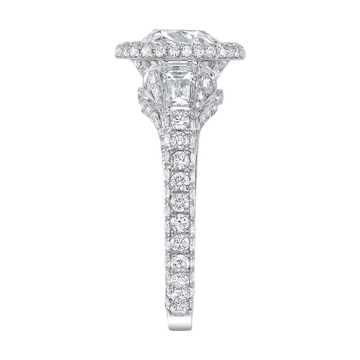 NEIL LANE CUSHION-SHAPED DIAMOND, PLATINUM RING