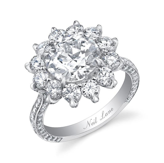 NEIL LANE ROUND CUT DIAMOND, SUNFLOWER ENGAGEMENT RING